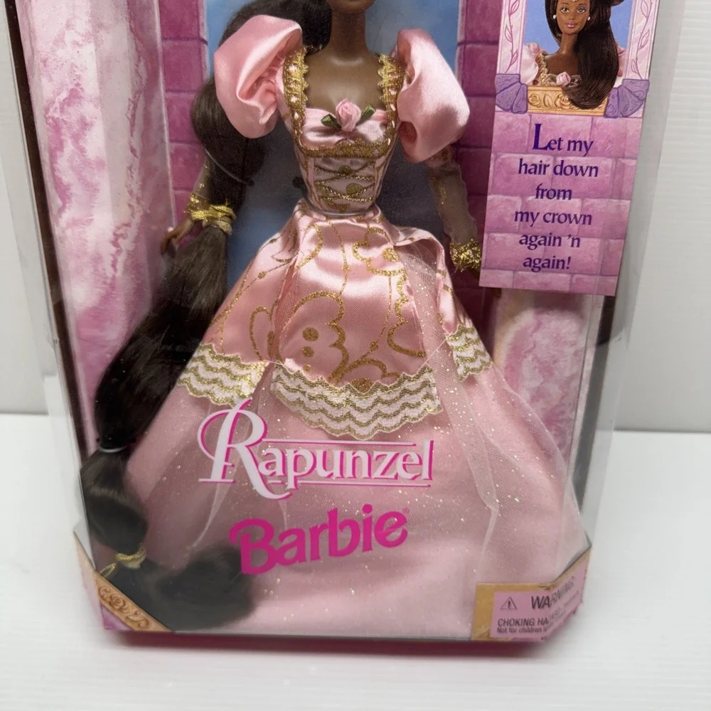 Vintage 1997 Rapunzel Barbie Doll African American Mattel 18164 Damaged Box